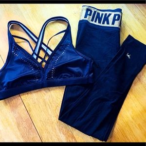 Victoria’s Secret Sports Bra & PINK Bling Leggings